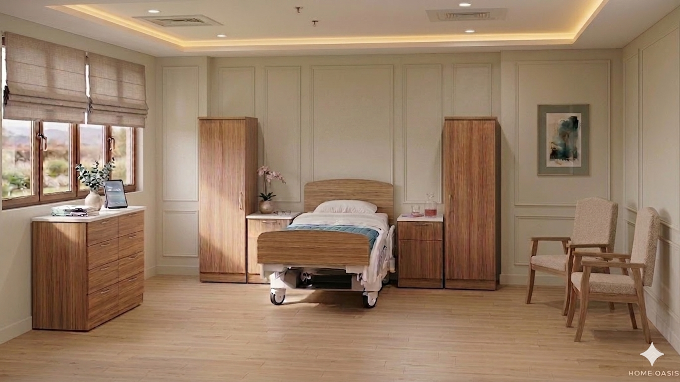 Long-term-care room furnished with IntelliCare 100 Series