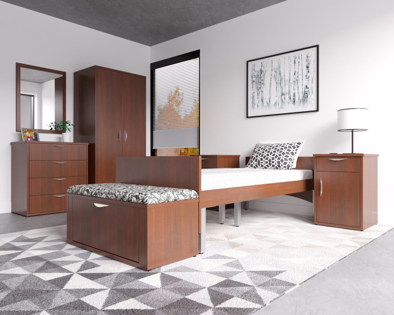 Memory-care room furnished with IntelliCare 300 Series