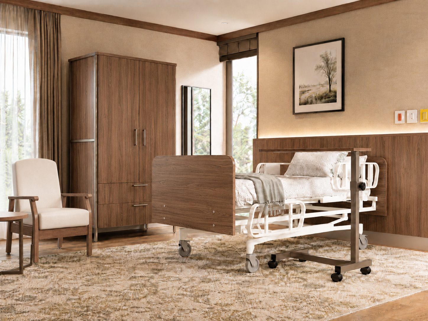Assisted-living suite furnished with IntelliCare 500 Series