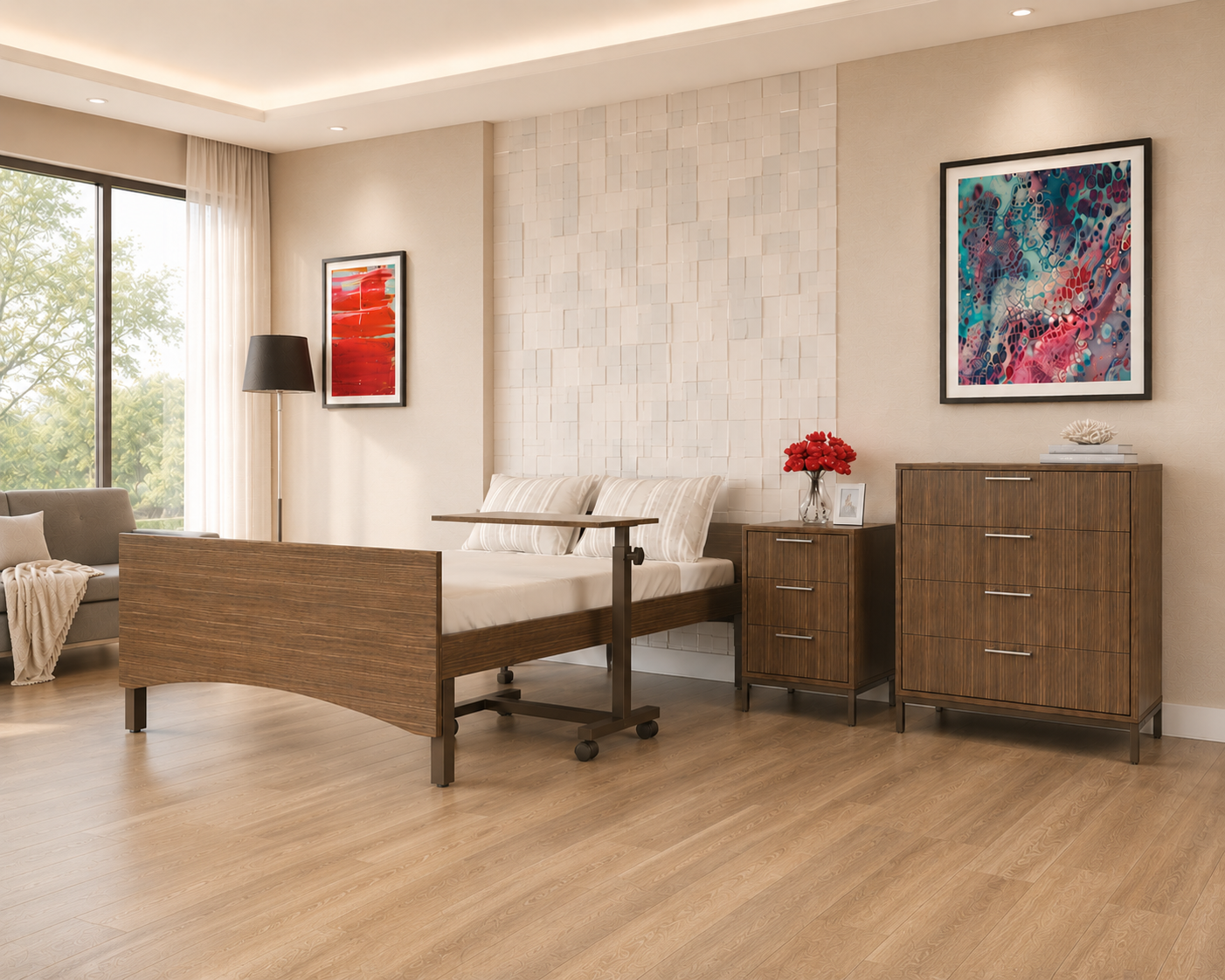 Retirement suite furnished with IntelliCare 600 Series